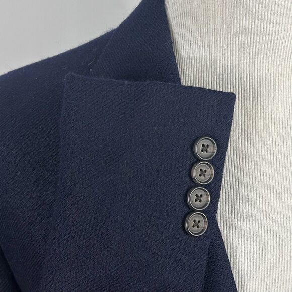 LRL Ralph Lauren 48R Sport Coat 100% Wool Flannel Navy Blue Two Button Vented - Picture 5 of 8